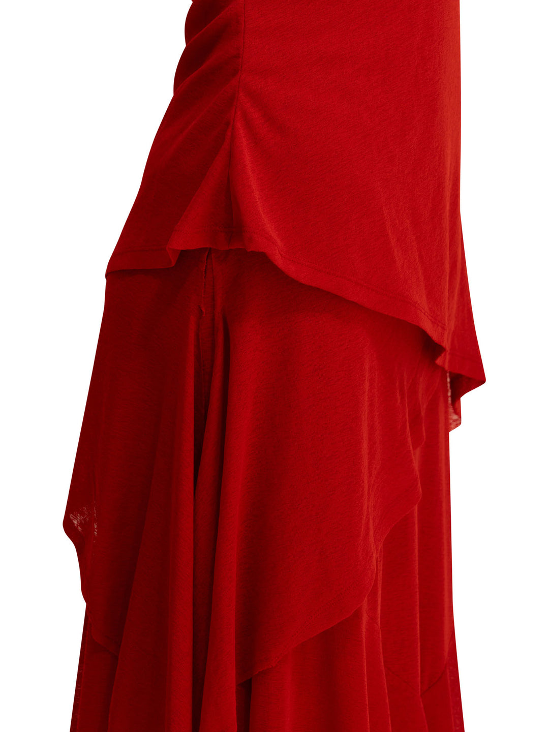 Ganni Draped Long Dress Dresses - Red | 692f0215dbc46d9f00491a4dd8c0a88a524b1bcd