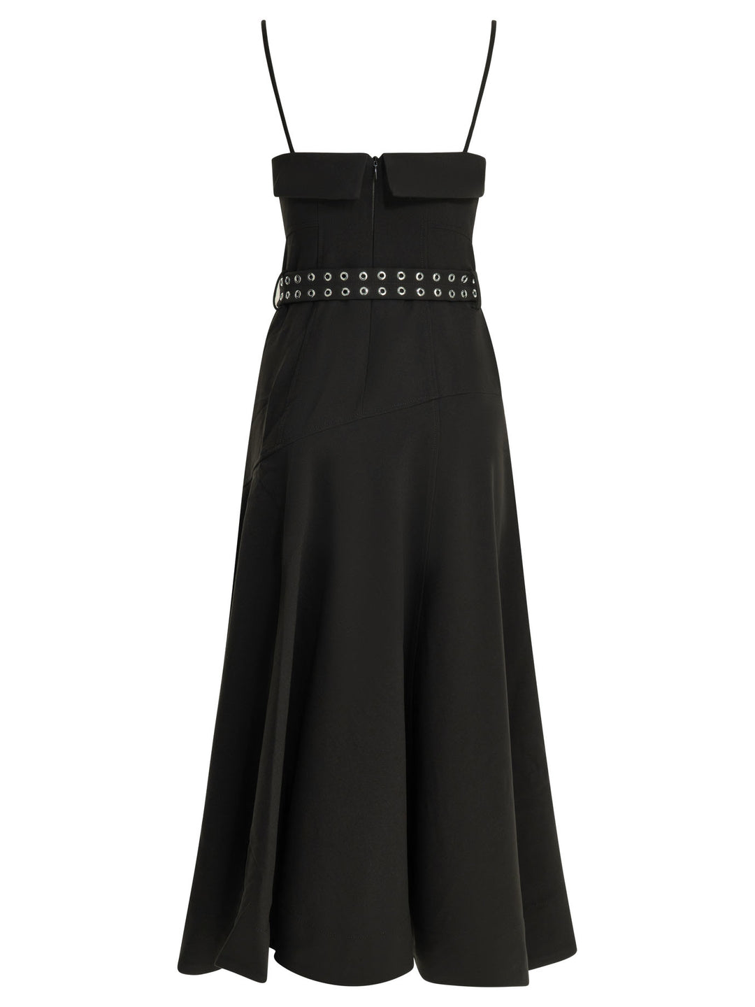 Ganni Long Flared Dress Dresses - Black | 1d8b27b3481277160635439a8a786ffc5688e796