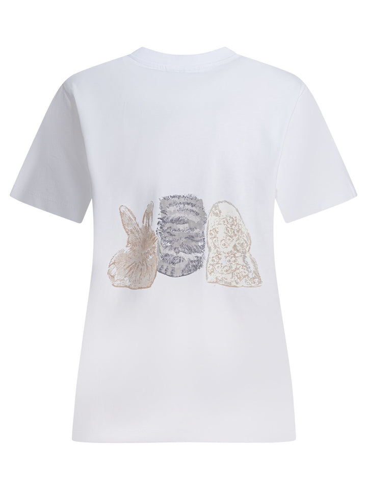 Ganni Cute Animals T-shirts - White | 3d97b22c9920a86736984ca4096ac89a25b5d580