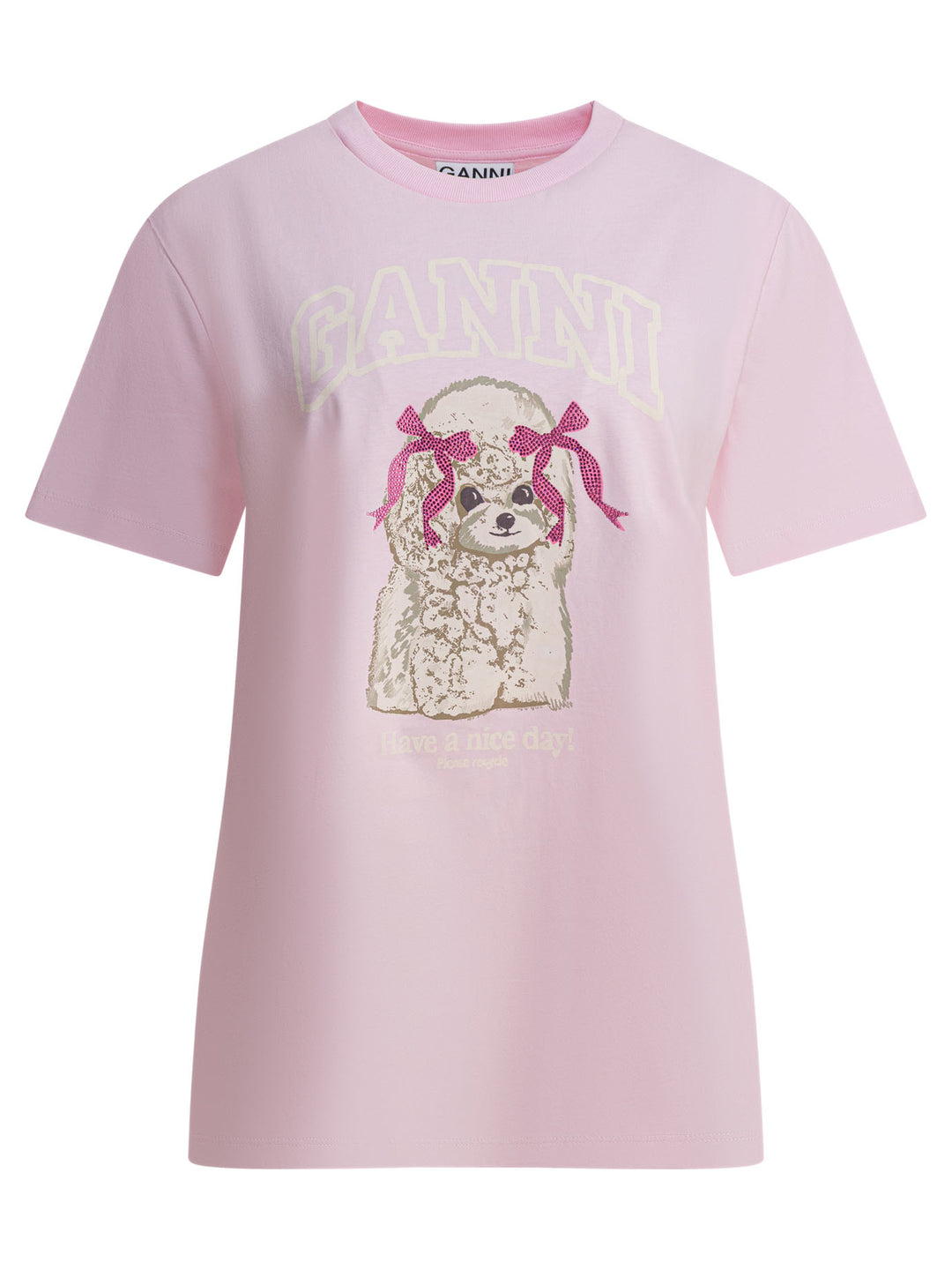 Ganni Poddle T-shirts - Pink | 68ae4ba5a3e52447f06d7a3207ca1b1872ef6edc