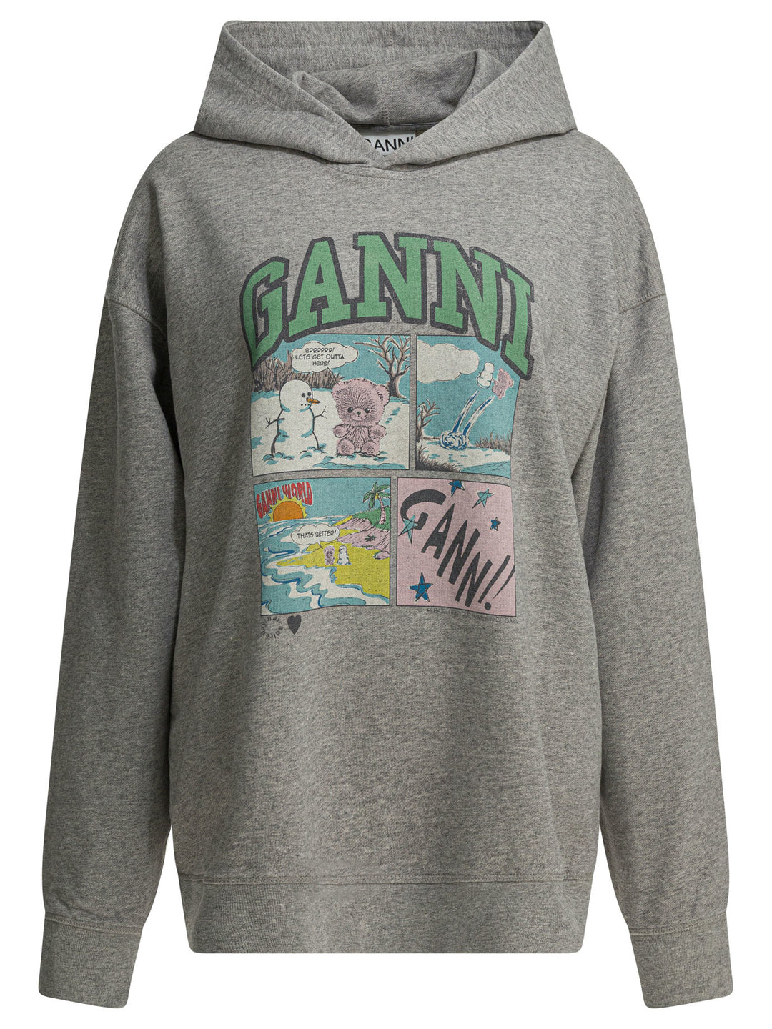 Ganni Bear Comic Sweatshirts - Grey | 8441d64eafcce4d819176c7d70653659d553a312