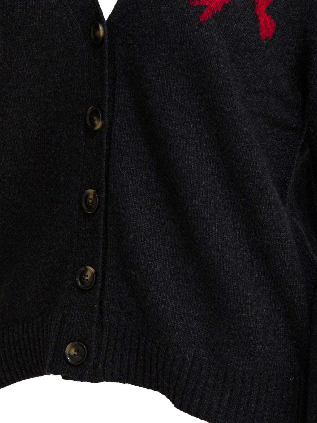 Ganni Wool Blend Cardigan Knitwear - Black | 2793e1e374bf36920e848e2ff89d6c3121c10c30