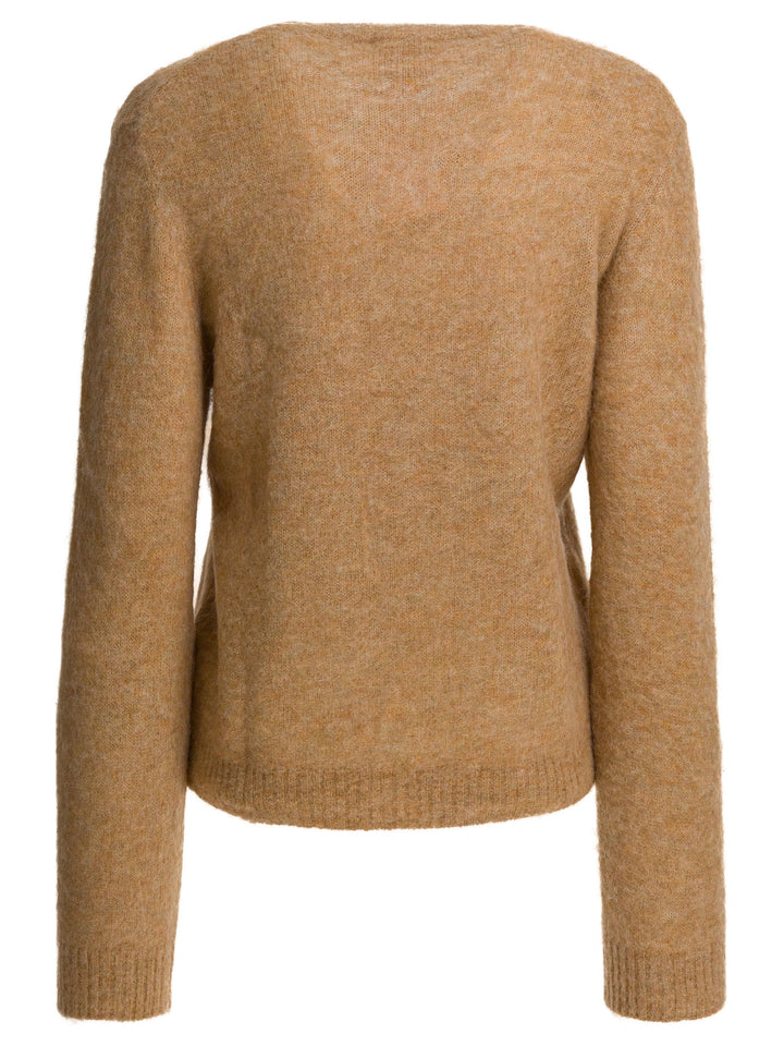 Ganni Wool Sweater With Print Knitwear - Beige | c2b67c8d087903a67a898147152b2eba7e187b45