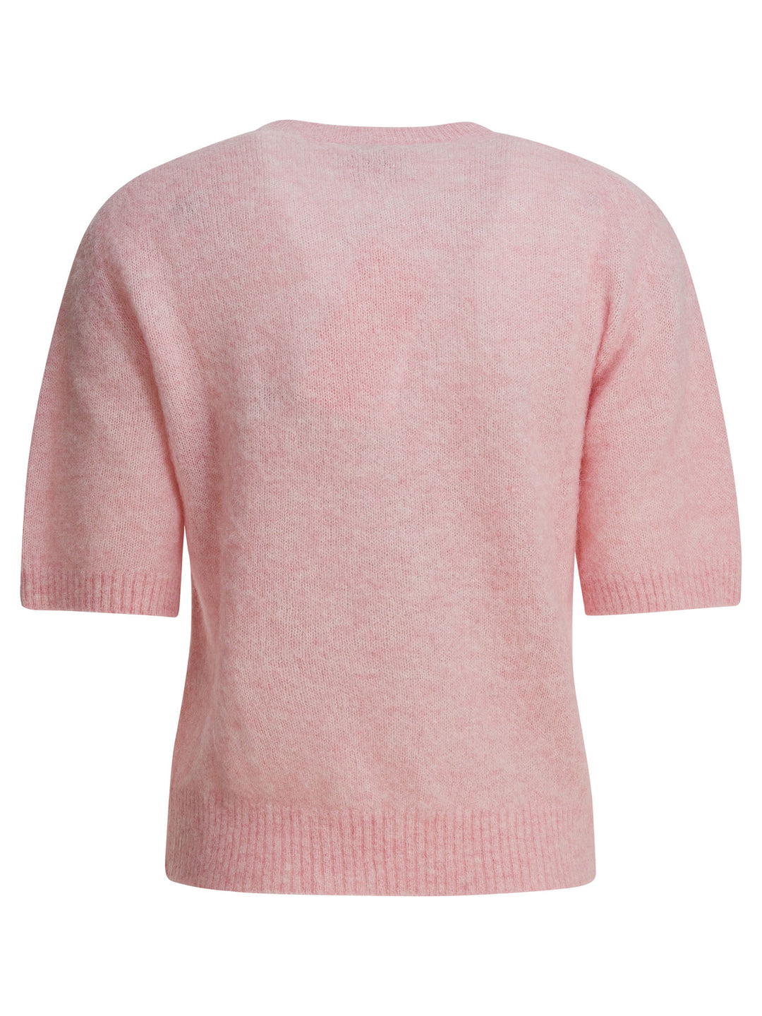 Ganni Alpaca Blend Crewneck Sweater Knitwear - Pink | 7a31600641a77009e485c03c0d73be13d6ecdb9a