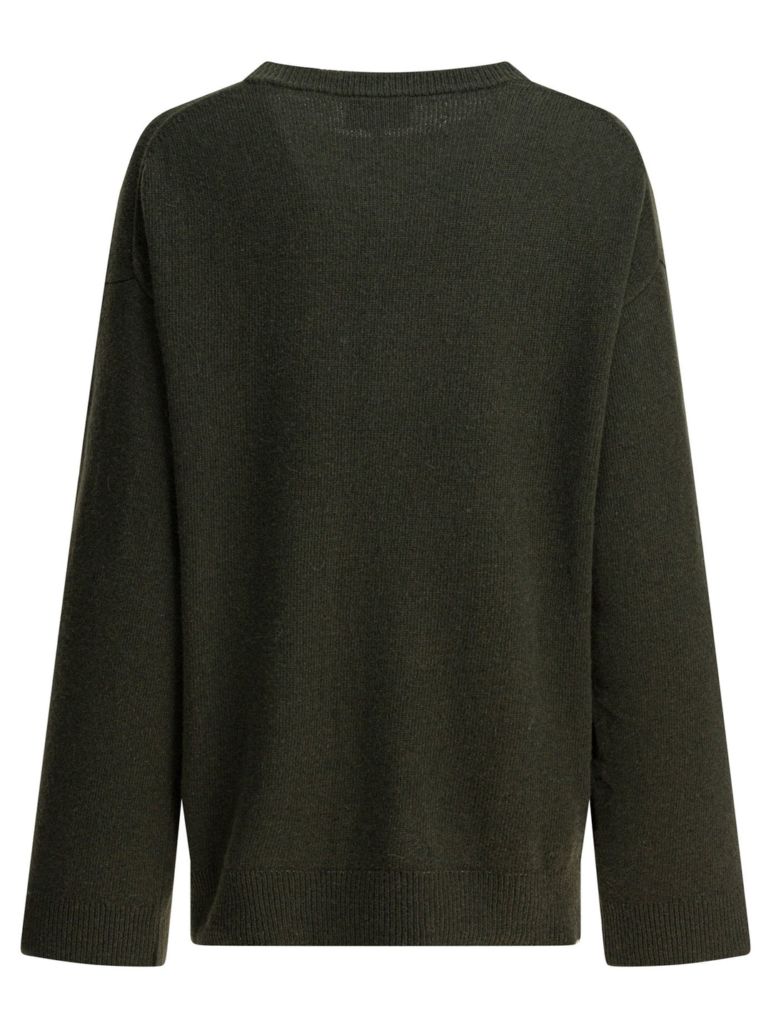 Ganni Wool-Blend Crew-Neck Sweater Knitwear - Green | a9dbd30ce44f2acf9fab2bd2451d23658182ff4e