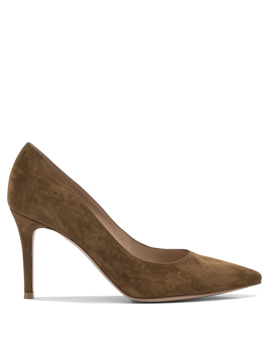 Gianvito 85 Mm Heeled Shoes Brown