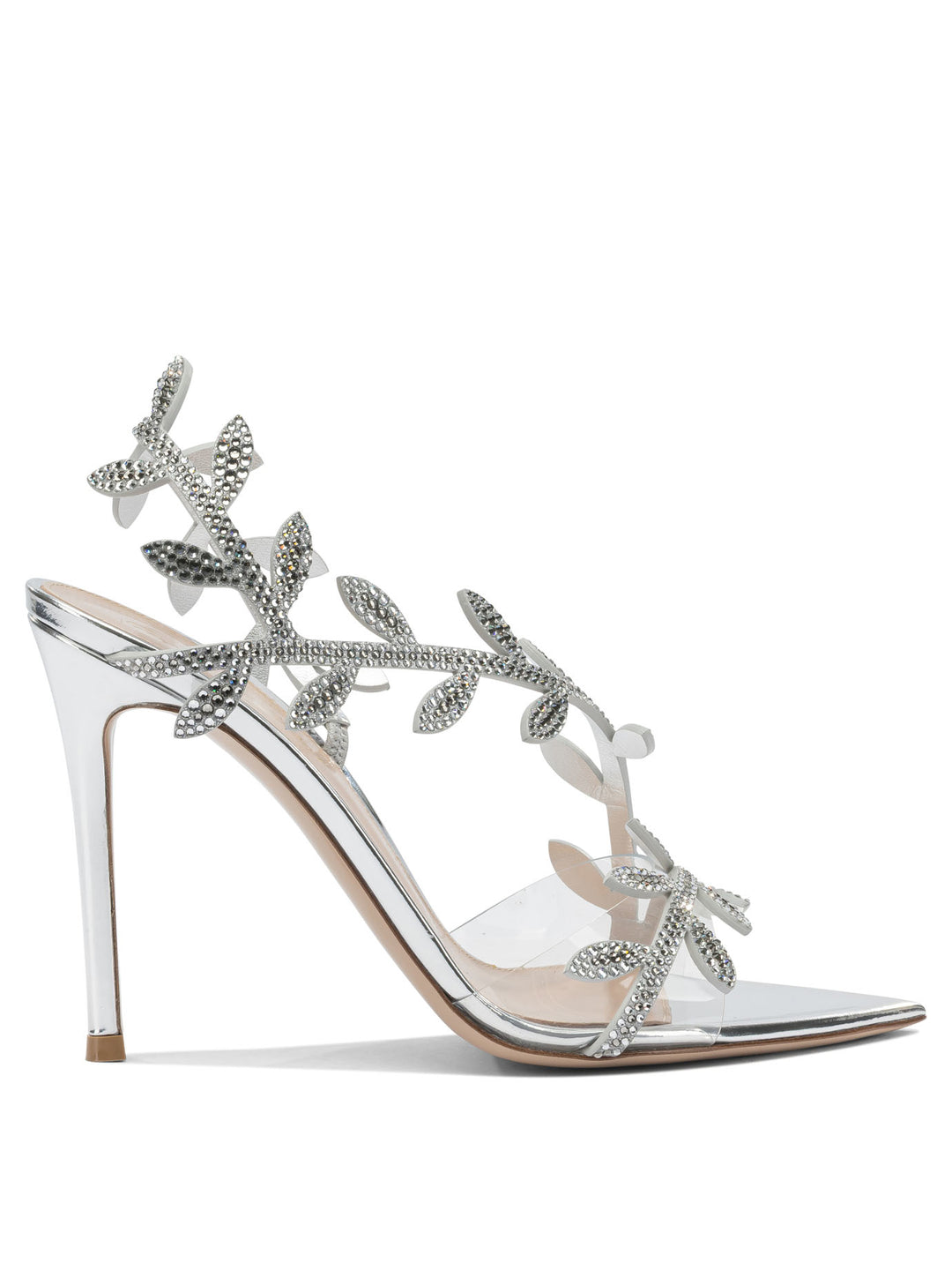 Gianvito Rossi Crystal Flavia 105mm Sandals - Silver | e5a1c7cb32187884cb898ad38fb14b5002f9ef75