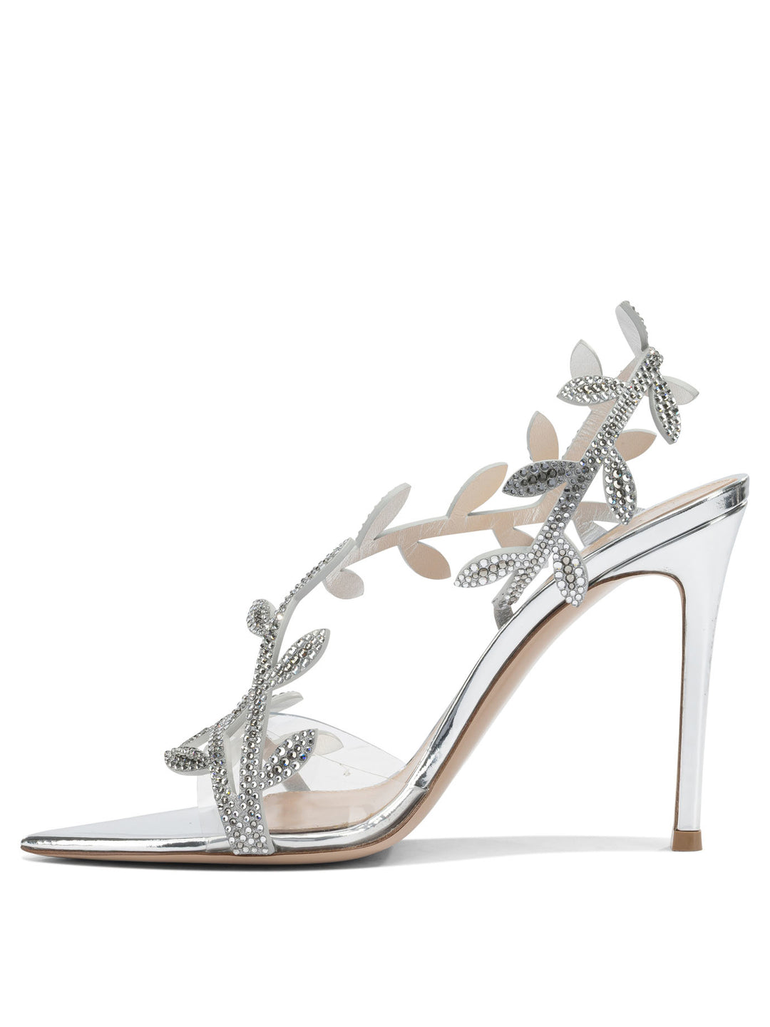 Gianvito Rossi Crystal Flavia 105mm Sandals - Silver | 0ee94e1dedb7076b6212428ac4ab7d9f4cd7848d