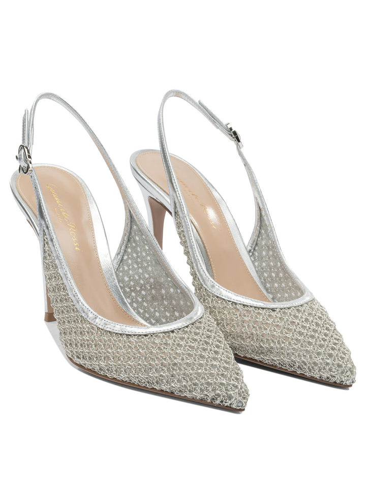 Gianvito Rossi Nikki 95 Mm Heeled shoes - Silver | adfa1449c011dc144b7b6aaaea2e7bf6458a4a4f