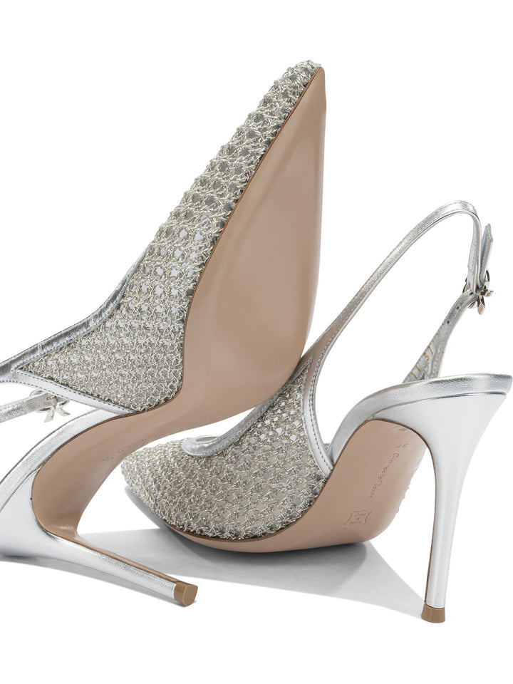 Gianvito Rossi Nikki 95 Mm Heeled shoes - Silver | 7eaed63abf9f134a81956299846c9afbc1214167