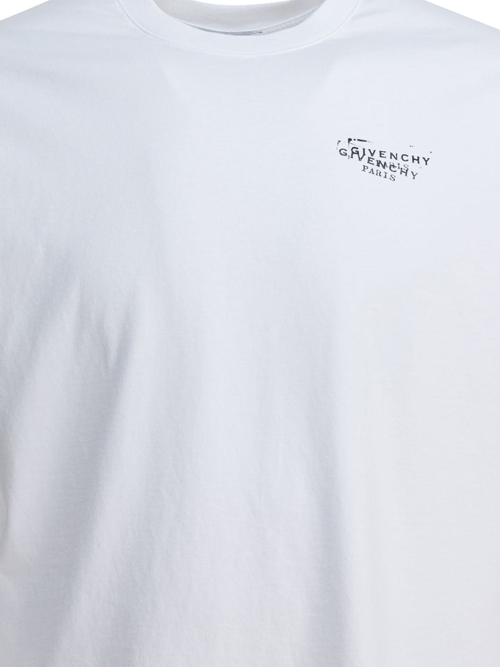 Givenchy Cotton T-Shirt With Logo T-shirts - White | 114ec43426231d60912e808c0508535f48aa5a16