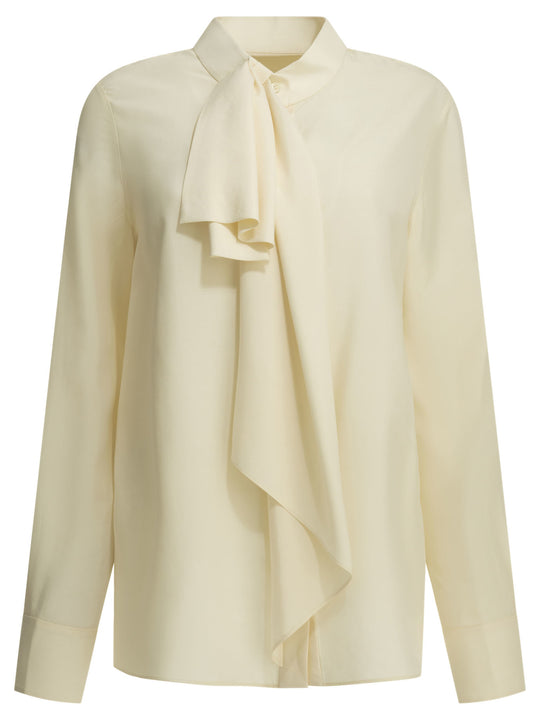 Silk Blouse Shirts Beige