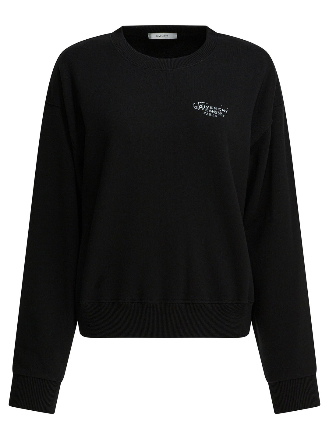 Givenchy Sweatshirt With Ginvechy Stamp Sweatshirts - Black | f6c6a4bbbd4197108d836e788c36caabef0973e9