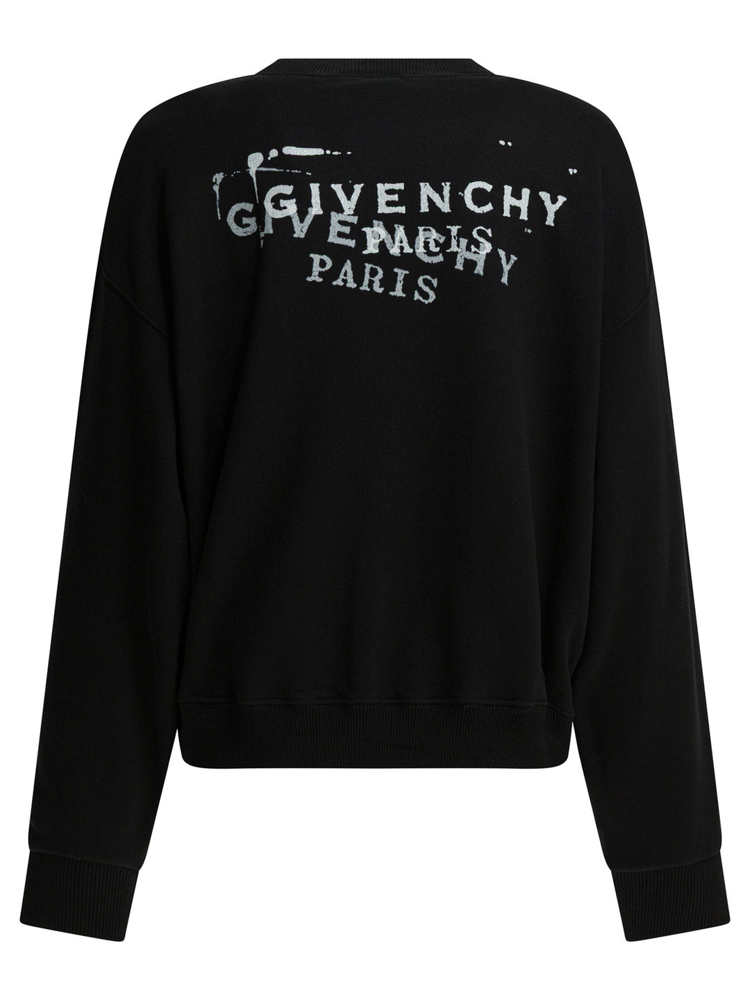 Givenchy Sweatshirt With Ginvechy Stamp Sweatshirts - Black | 7b69e71b9604e660ee16a2353d32b4841d1f30b8
