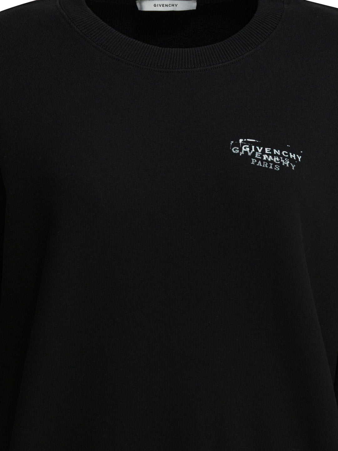 Givenchy Sweatshirt With Ginvechy Stamp Sweatshirts - Black | eefe79dd77eff80475e05fd2b536ee761460922e