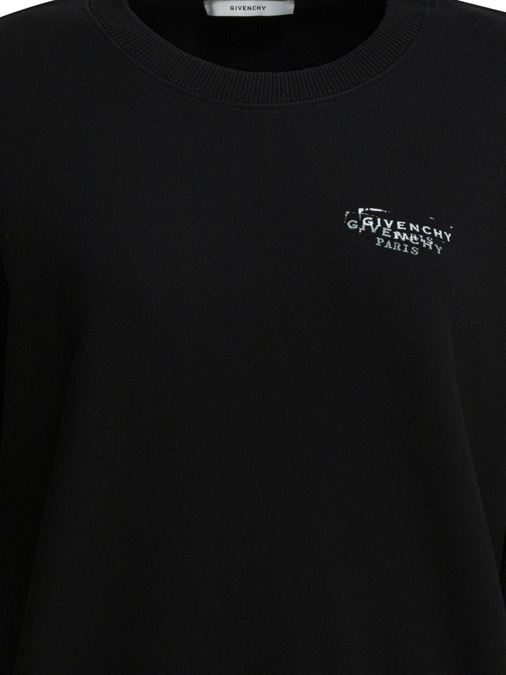 Givenchy Sweatshirt With Ginvechy Stamp Sweatshirts - Black | eefe79dd77eff80475e05fd2b536ee761460922e
