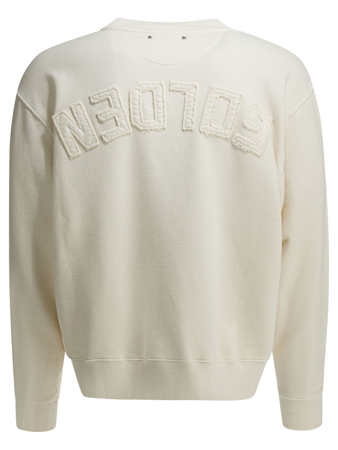 Golden Goose Crewneck Sweatshirt With Reverse Logo Sweatshirts - White | e796fd510bc5b331e53145a29f0009301b3987c6