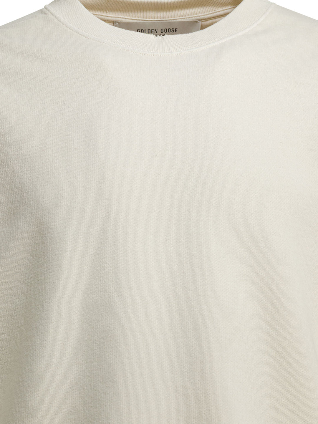 Golden Goose Crewneck Sweatshirt With Reverse Logo Sweatshirts - White | 2be968a583113bec3359a189fab8c33a4b2f78ae