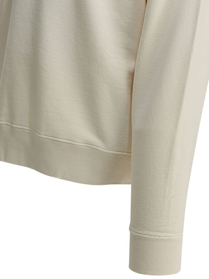 Golden Goose Crewneck Sweatshirt With Reverse Logo Sweatshirts - White | ea9774a767fc045eb45cfb5f533b5bf527d11860