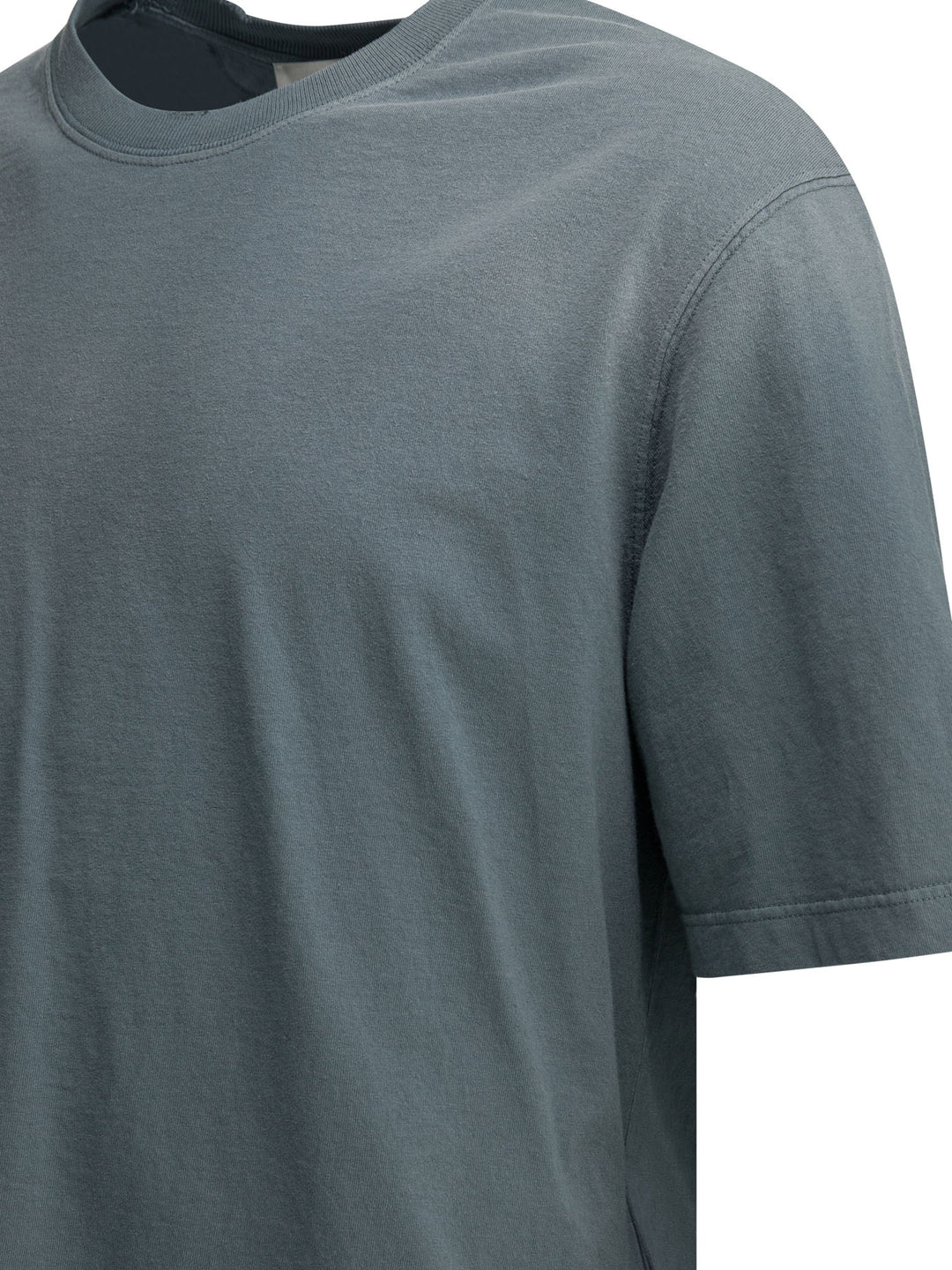 Golden Goose Crew-Neck T-Shirt With Reverse Logo T-shirts - Light blue | b1515c878e0c66a1f24682cf4e99d830d514757b