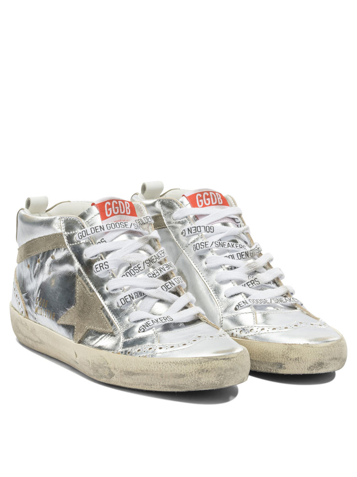 Golden Goose Mid Star Sneakers & Slip-On - Silver | f68aaabff796e5168bccfb179e8dc31de5140fca