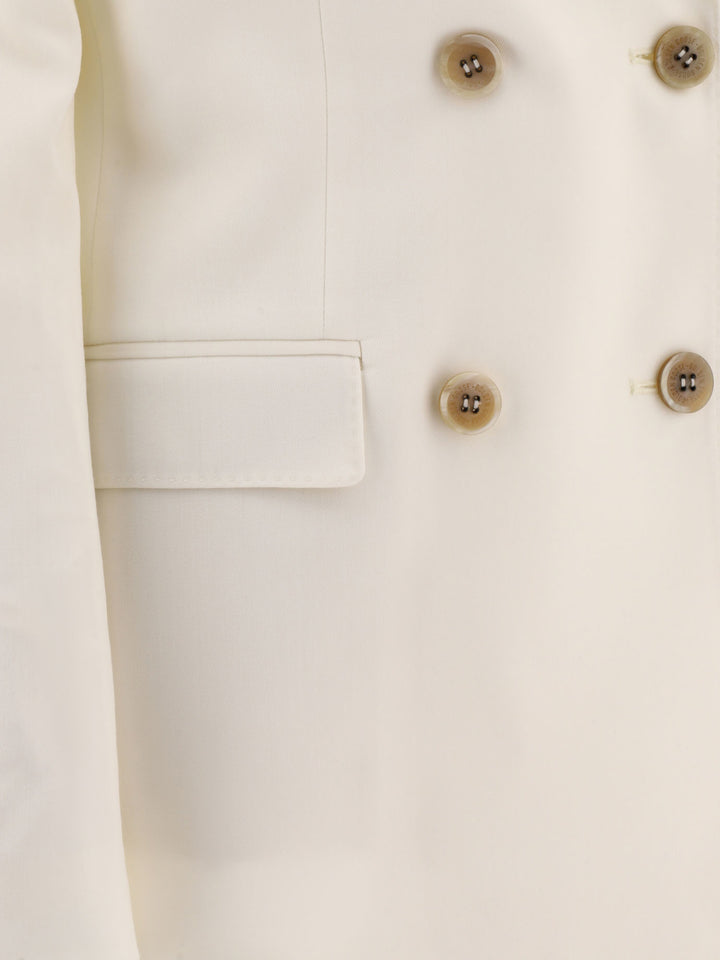 Golden Goose Double-Breasted Wool-Blend Blazer Jackets and Coats - White | d27c5fbfeacf66466671dc94cb22f54abca71713