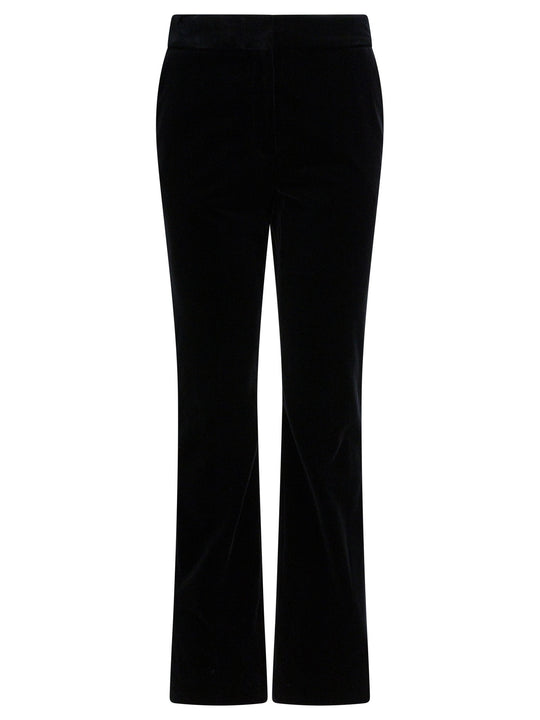 Velvet Pants Trousers Black