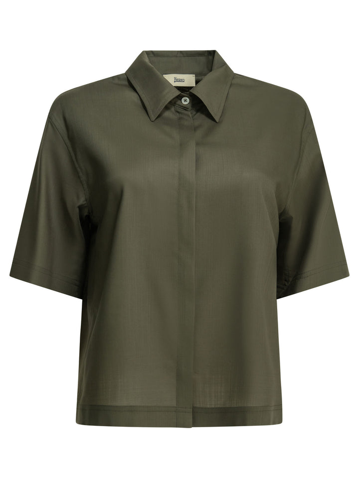 Herno Virgin Wool Casual Shirt Shirts - Green | 2bceeac078a8de0a390a63214aa50973fb476c94