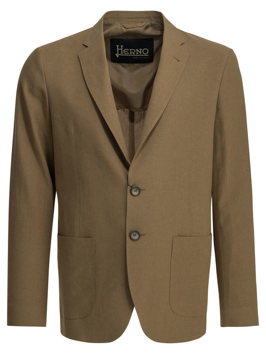 Linen Blazer Jackets And Coats Brown