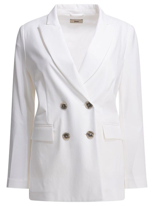 Double-Breasted Blazer Jackets And Coats White