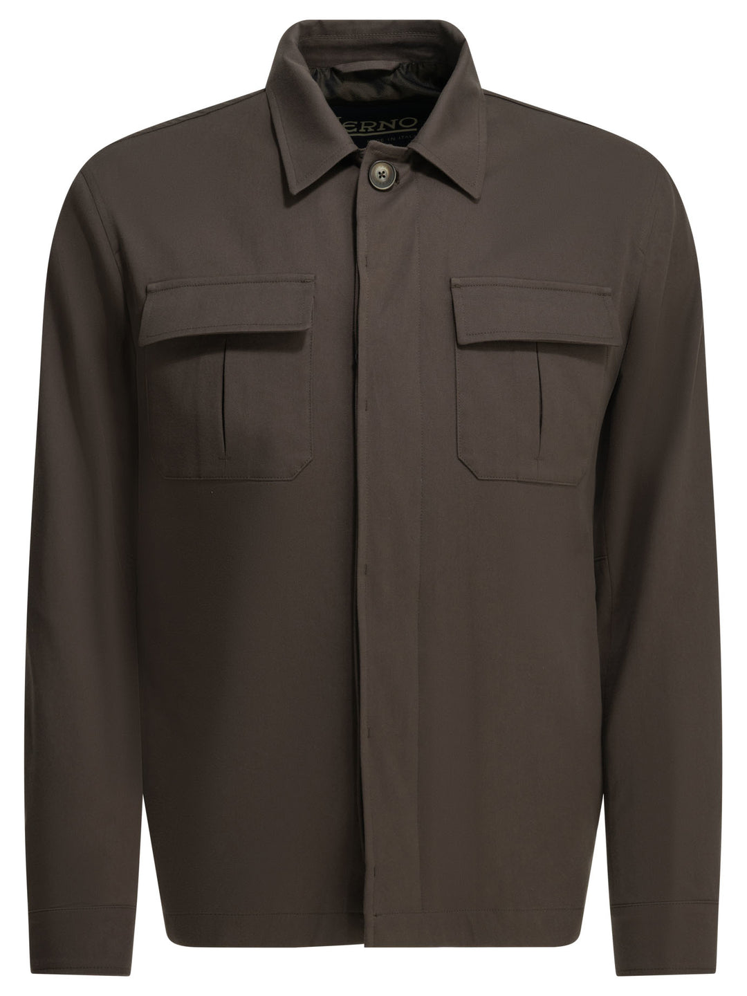 Herno Cotton Overshirt Jacket Jackets and Coats - Brown | 685eb75cf763c51e246ef759e5481a7923a9764c