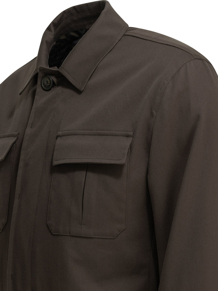 Herno Cotton Overshirt Jacket Jackets and Coats - Brown | 5f2914761a6b1e175b89bd45084df807a97255a5