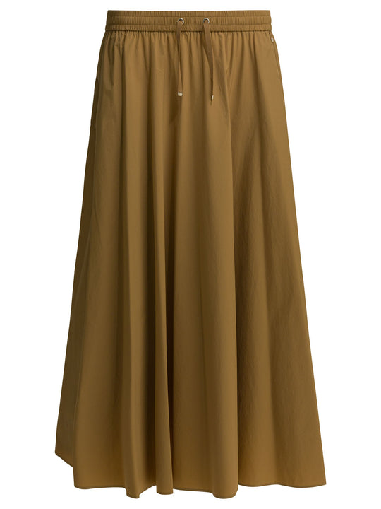 A-Line Midi Skirt Skirts Brown