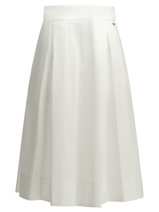 A-Line Midi Skirt Skirts White