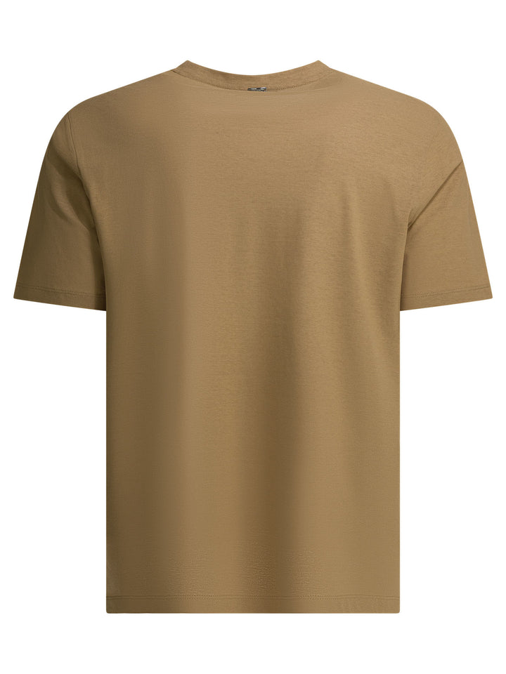 Herno Crew-Neck T-Shirt T-shirts - Brown | 2b9d4578863f45467f736f1d2cd2556264df8fa1
