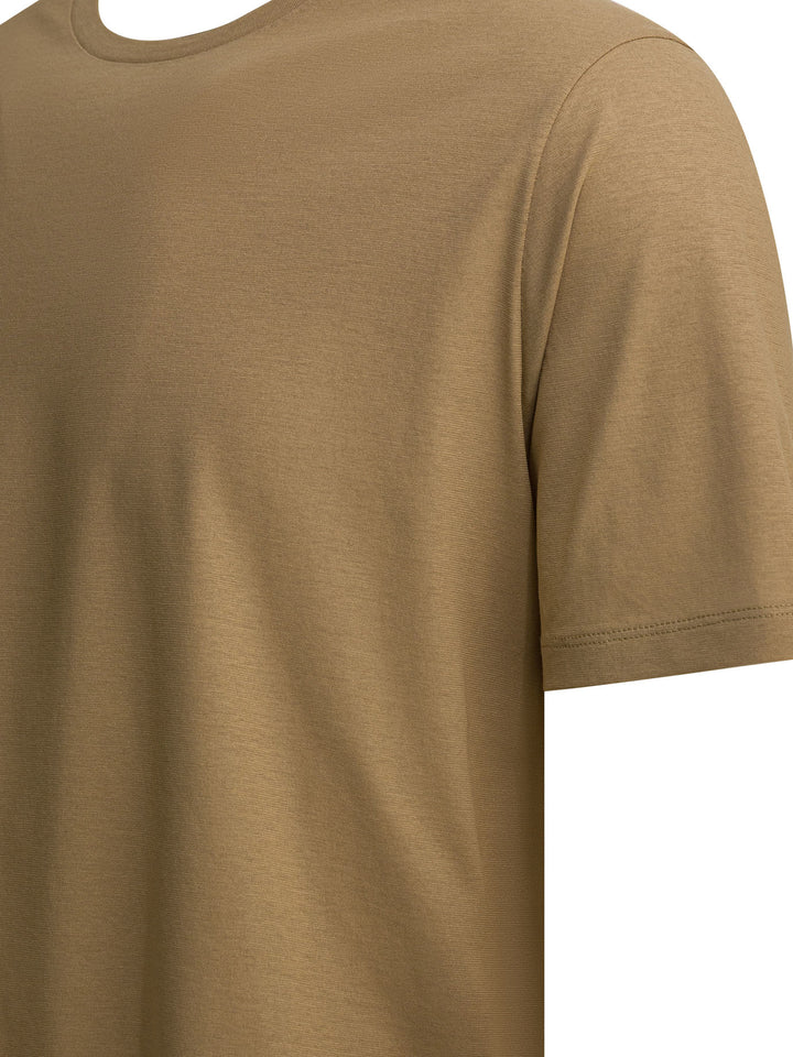 Herno Crew-Neck T-Shirt T-shirts - Brown | c8d20d1b8ad78cd6bfa5735ce018e979e29d88a7