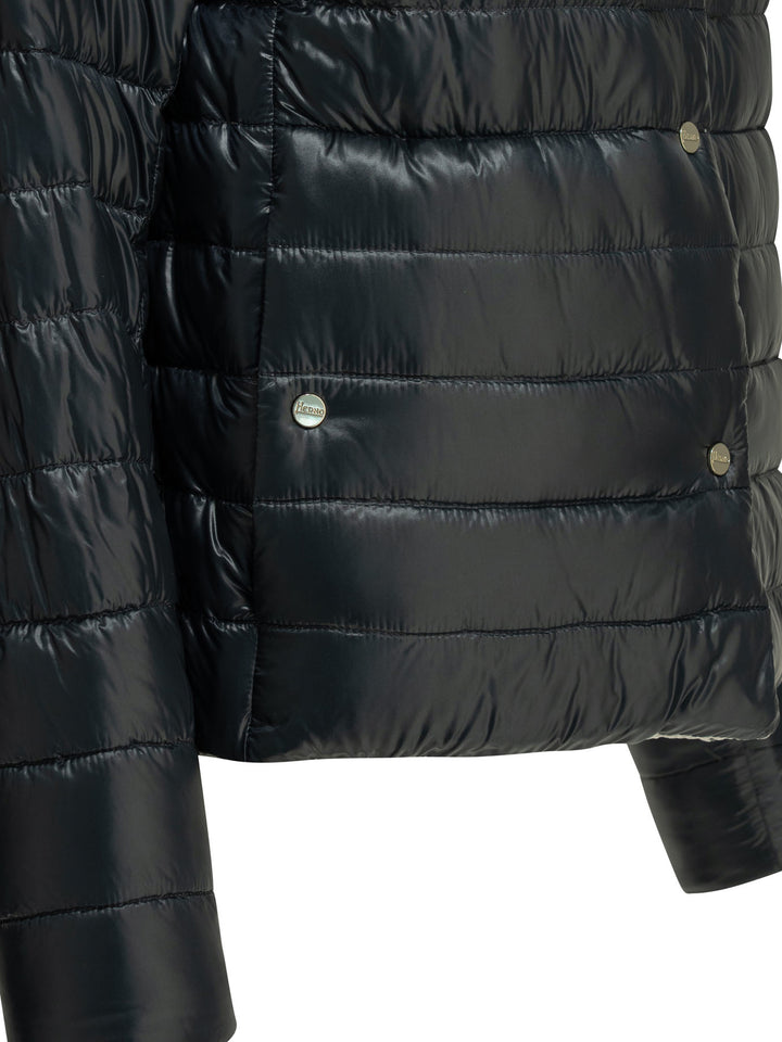 Herno Reversible Short Down Jacket Jackets and Coats - Blue | 537ad3a632397eb66f27f8423c45f7a451bf1057