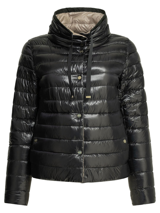 Reversible Short Down Jacket Jackets And Coats Black