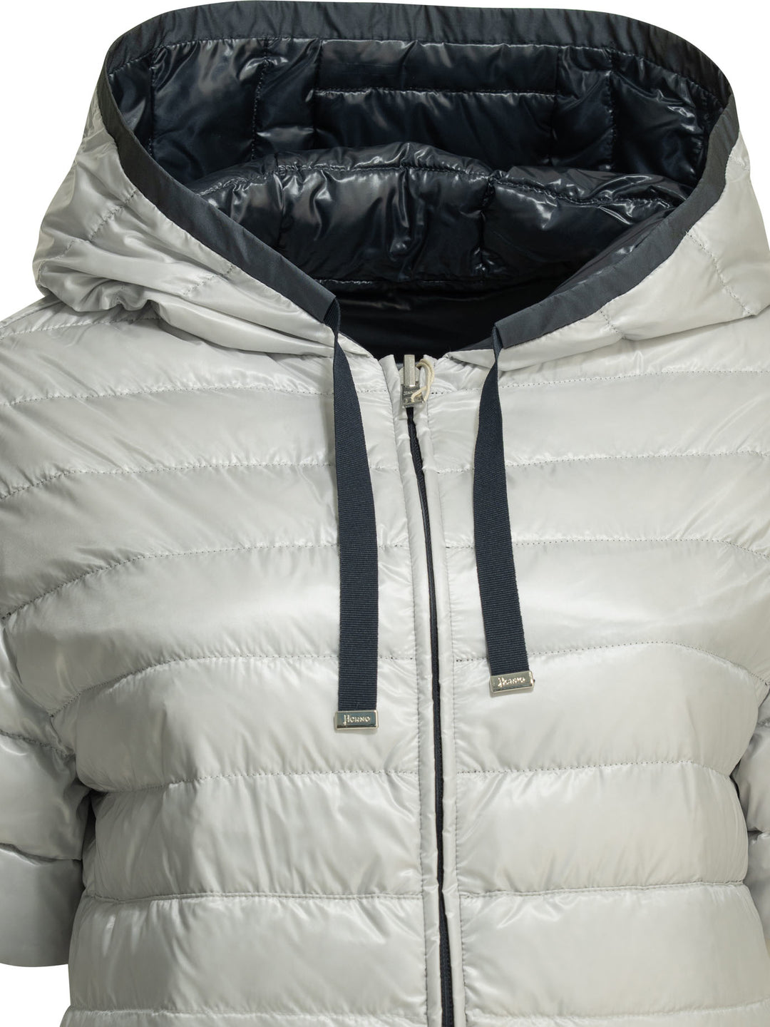 Herno Reversible Short Down Jacket Jackets and Coats - Blue | 7ca6640ef65c68b53d2eca9851a01c909d1d6ce4