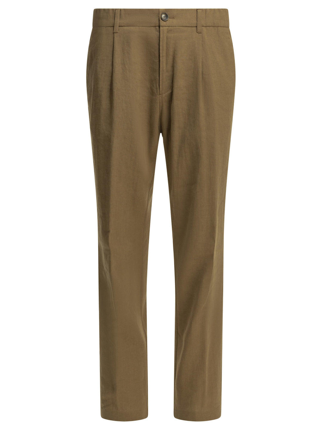 Herno Casual Linen Pants Trousers - Brown | f7e022a9ca8563cd296d902be4169f98d8cbbb61