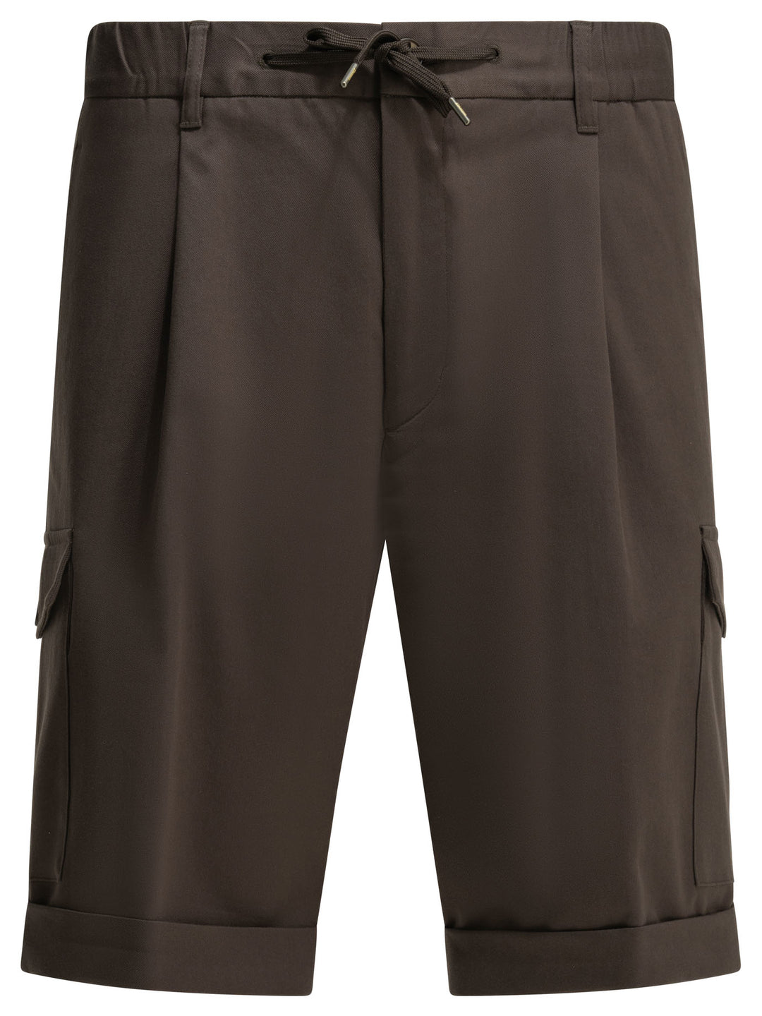 Herno Cotton Cargo Shorts - Brown | 70691e7b3ee336895c743ae95d49fa1be46dad43