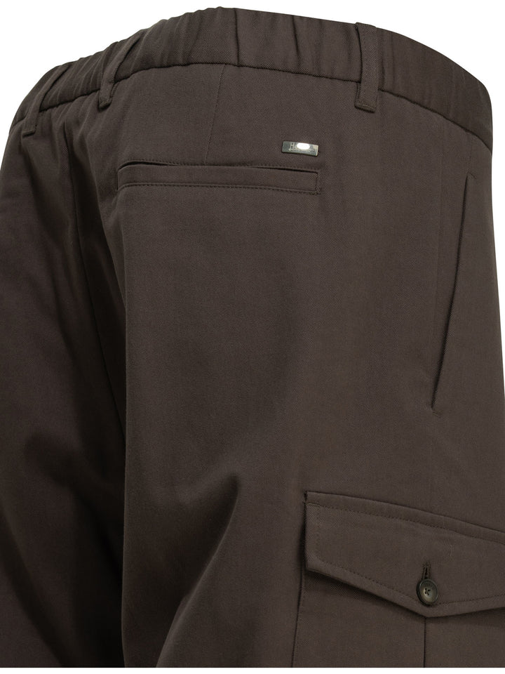 Herno Cotton Cargo Shorts - Brown | e0221dcabcb8a245404144fb24fe1f17a5af18ff