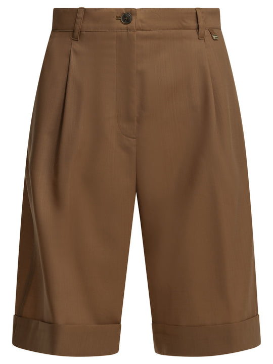 Formal Wool Shorts Brown