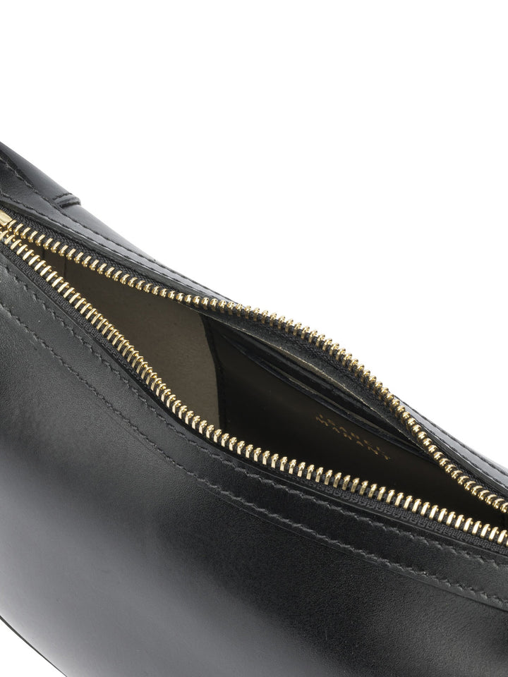 Isabel Marant Oskan Moon Shoulder Bags - Black | 6cb7ccbe0e7b415dd2a1693ba97d7298fe522a0d