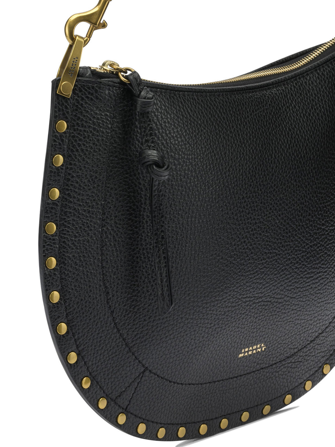 Isabel Marant Oskan Soft Zip Shoulder Bags - Black | 808e1ce0c5deb2d3249b3b49940c2511f637960e