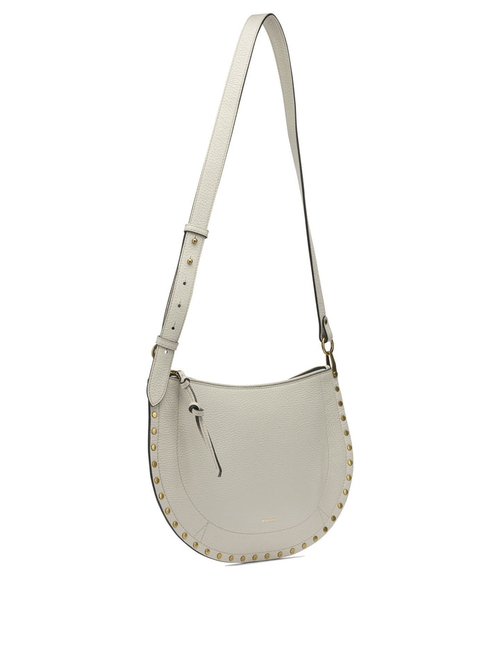 Isabel Marant Oskan Soft Zip Shoulder Bags - White | 33783eeeae2306fa25db452173038407efe1ee99
