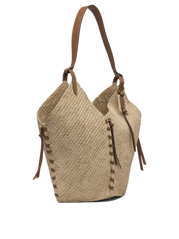 Isabel Marant Tampa Shoulder Bags - Beige | 5974e26e5fba143aeef25fbff7834e88acaa4ae8