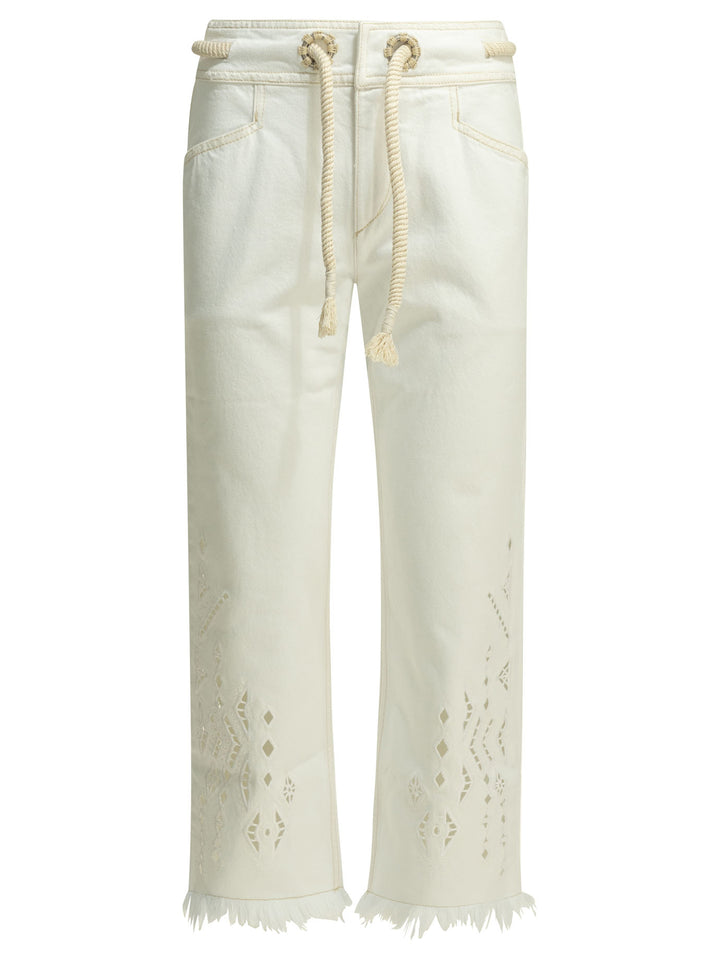 Isabel Marant Alison Jeans - White | f9b32b95ccc15f2ea4cee4b293379df6e6fd7fc1