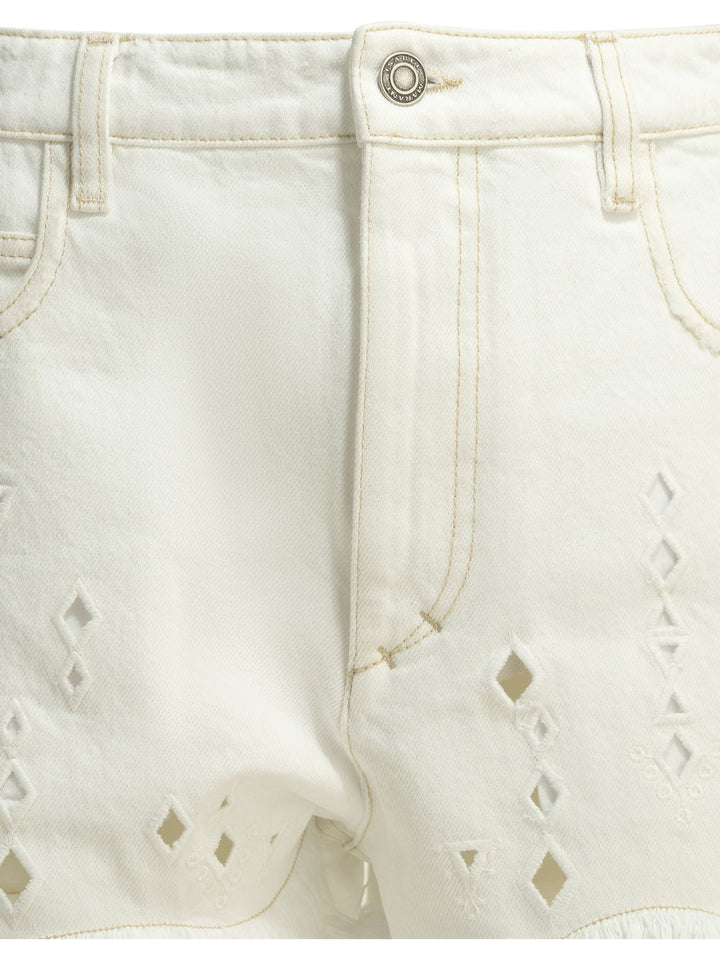 Isabel Marant Aecia Shorts - White | bf75f23de24ebd4ed2ea94a9bfc009d2d7682926