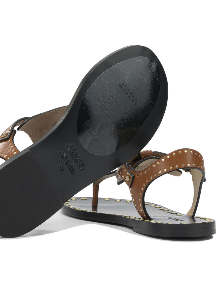 Isabel Marant Joonya Sandals - Brown | e80f4479647c090a25a924543e9ed6659b3eb5b3